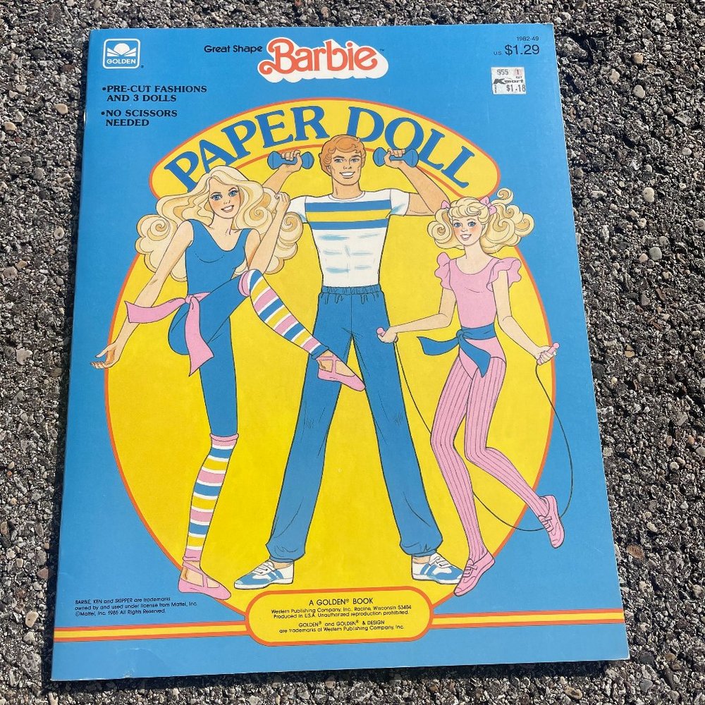 Vintage 1985 Great Shape Barbie Paper Doll Book | Uncut | Barbie Ken Skipper